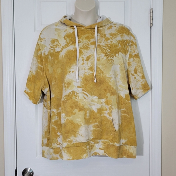 No Boundaries Yellow Tie Dye Shirt Sleeve Hoodie Plus Size 3xl - Picture 2 of 8